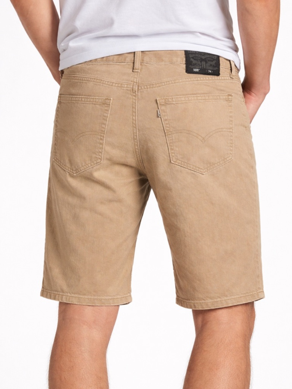 Levi's 508 Men Tan Sand Black Label w/ White Tag  Relaxed  Taper Fit Short (34)